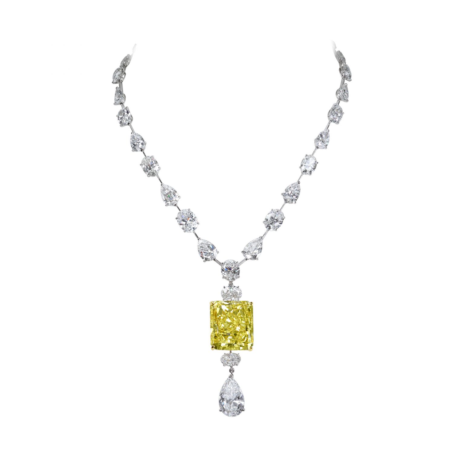 Michelle Yeoh Chooses Moussaieff Fancy Intense Yellow Diamond Necklace 